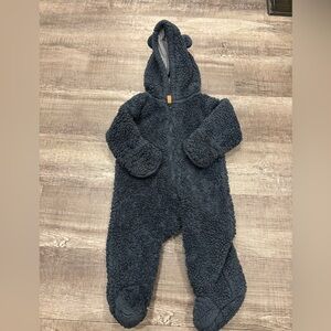Carter's Charcoal/Navy Fleece Kids One Piece